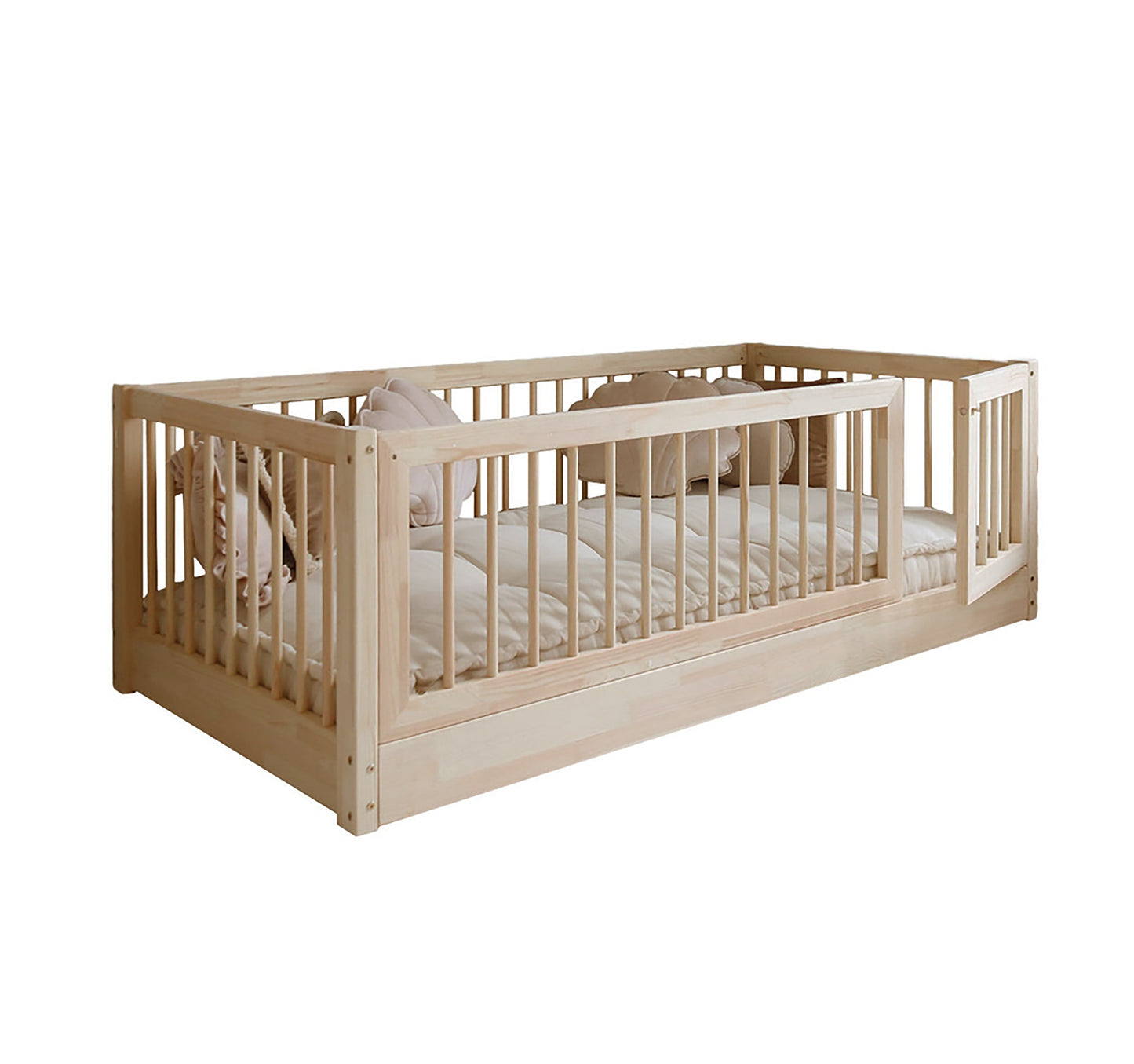 Cama Montessori cuna de madera mod. Lilo + puerta