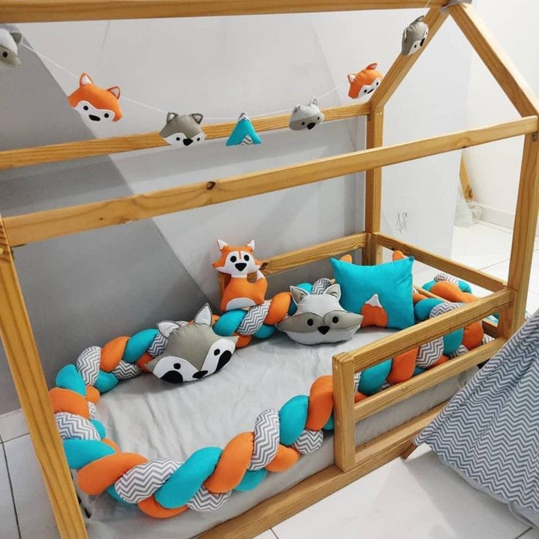 Cama Montessori de madera recámara infantil mod. Aurora