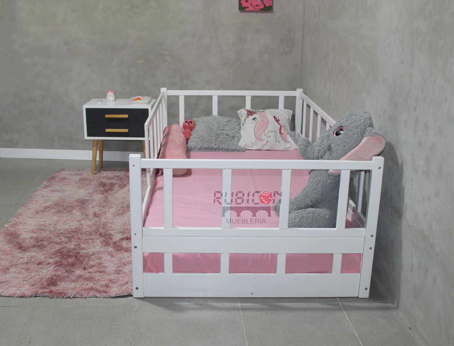 Cama Montessori infantil de madera sólida recámara para niños 15% off