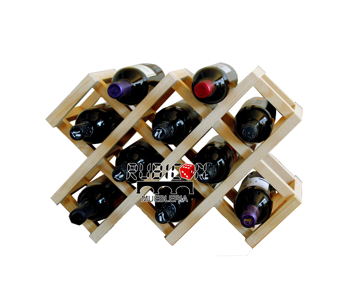 Porta vinos Honey de madera sólida cava