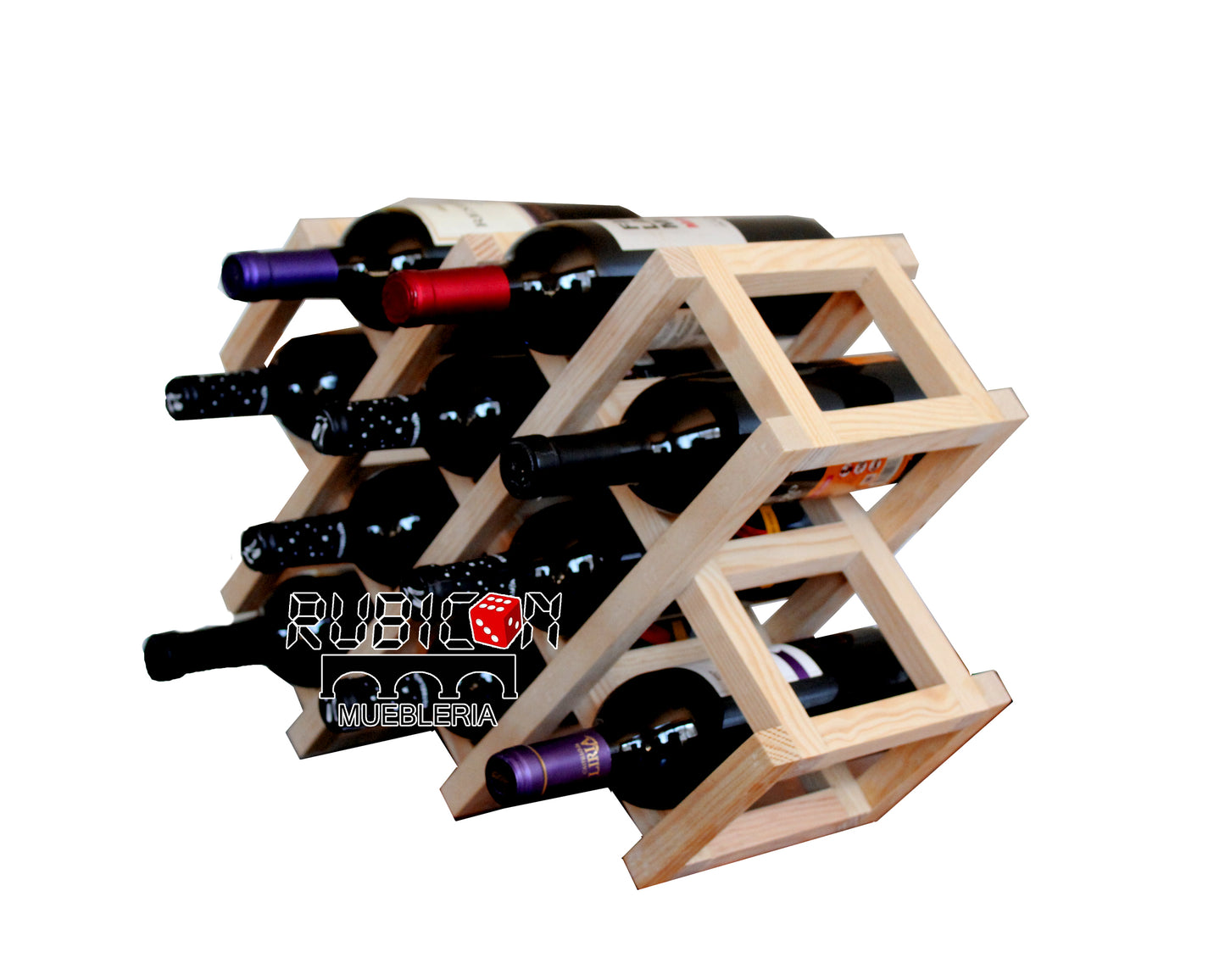 Porta vinos Honey de madera sólida cava