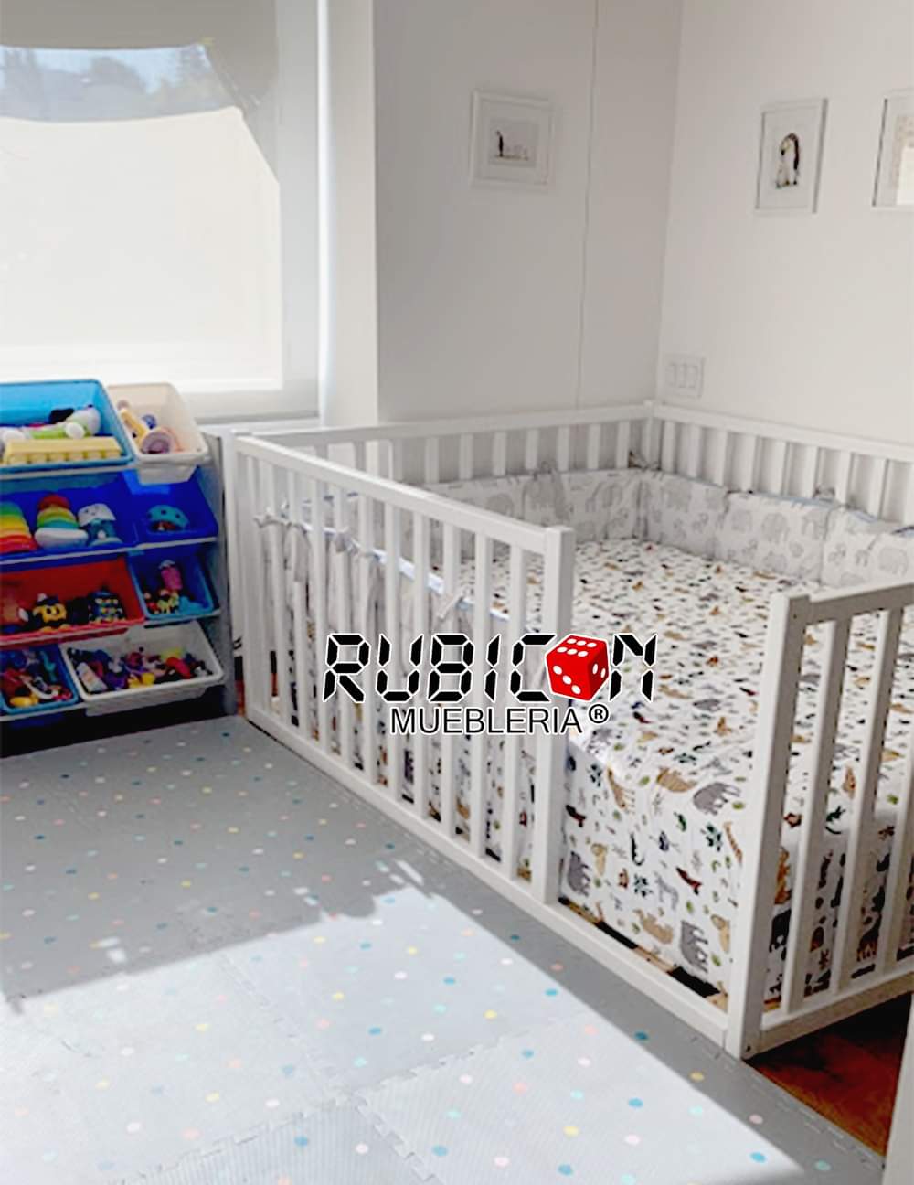 Cama Montessori de madera recámara infantil cuna mod. Argentina