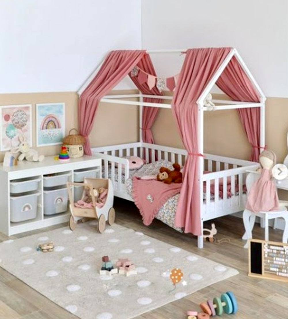 Cama Montessori de madera recámara infantil casita de sueños mod. Rapunzel +vendida