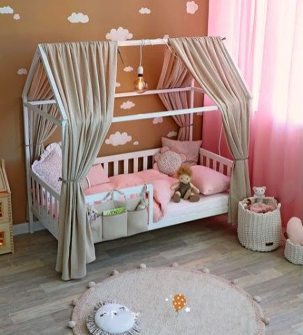 Cama Montessori de madera recámara infantil casita de sueños mod. Rapunzel +vendida