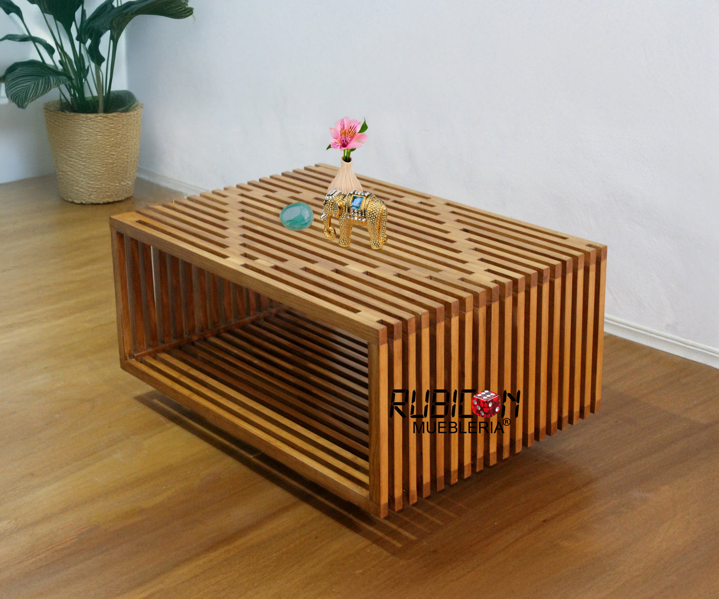 Mesa de centro de madera de pino mesita para sala