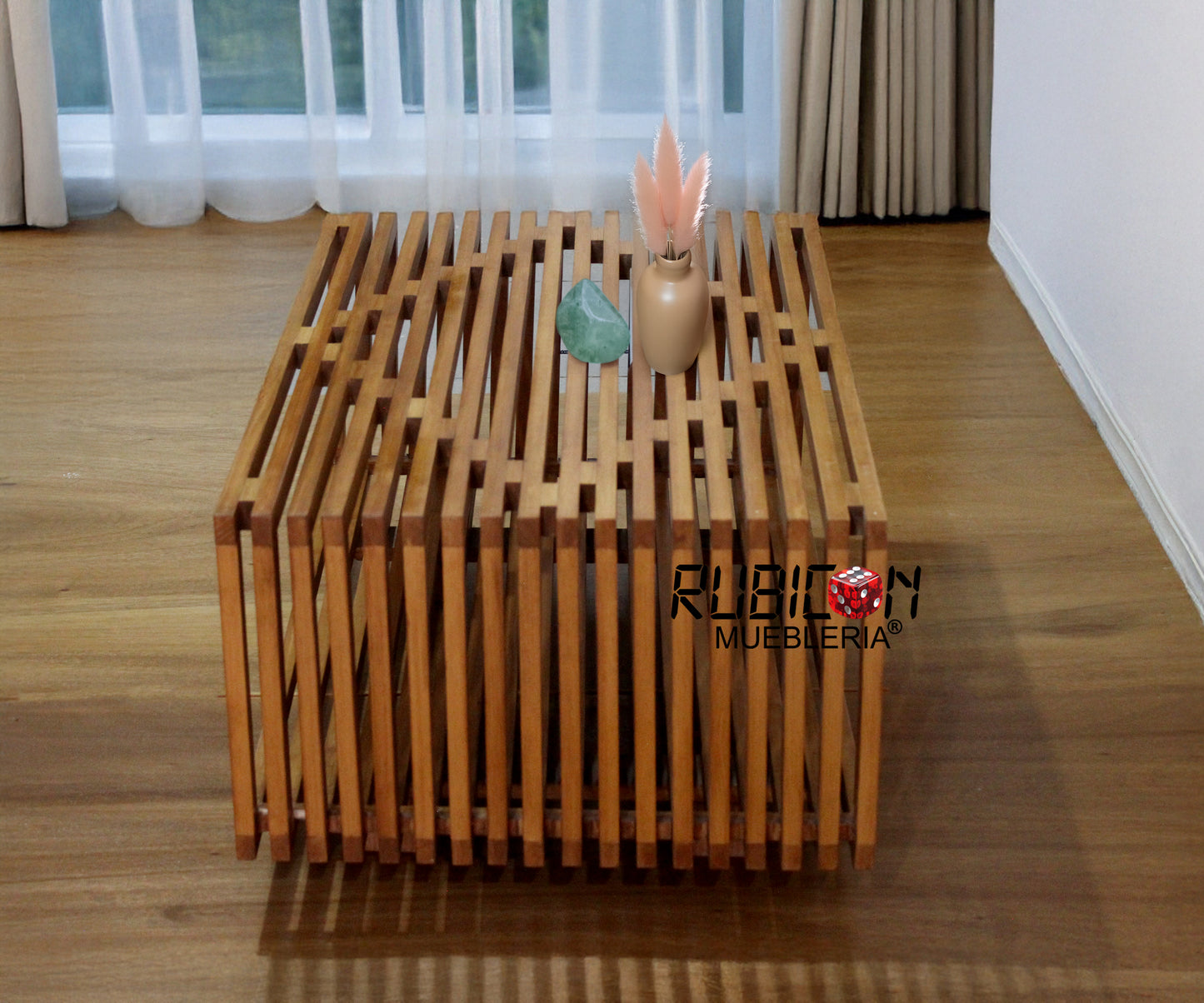 Mesa de centro de madera de pino mesita para sala