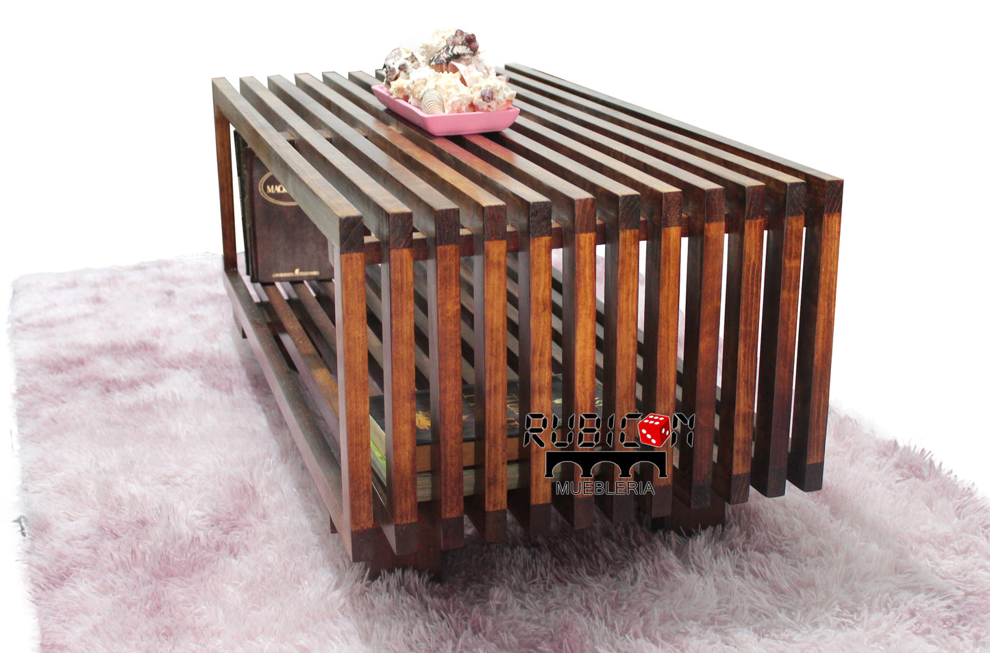 Mesa de centro de madera de pino mesita para sala