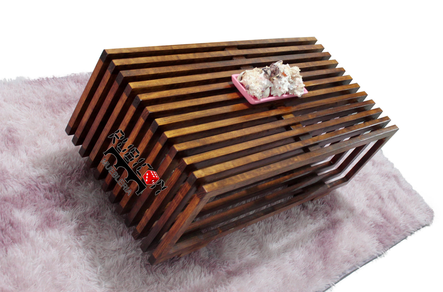 Mesa de centro de madera de pino mesita para sala