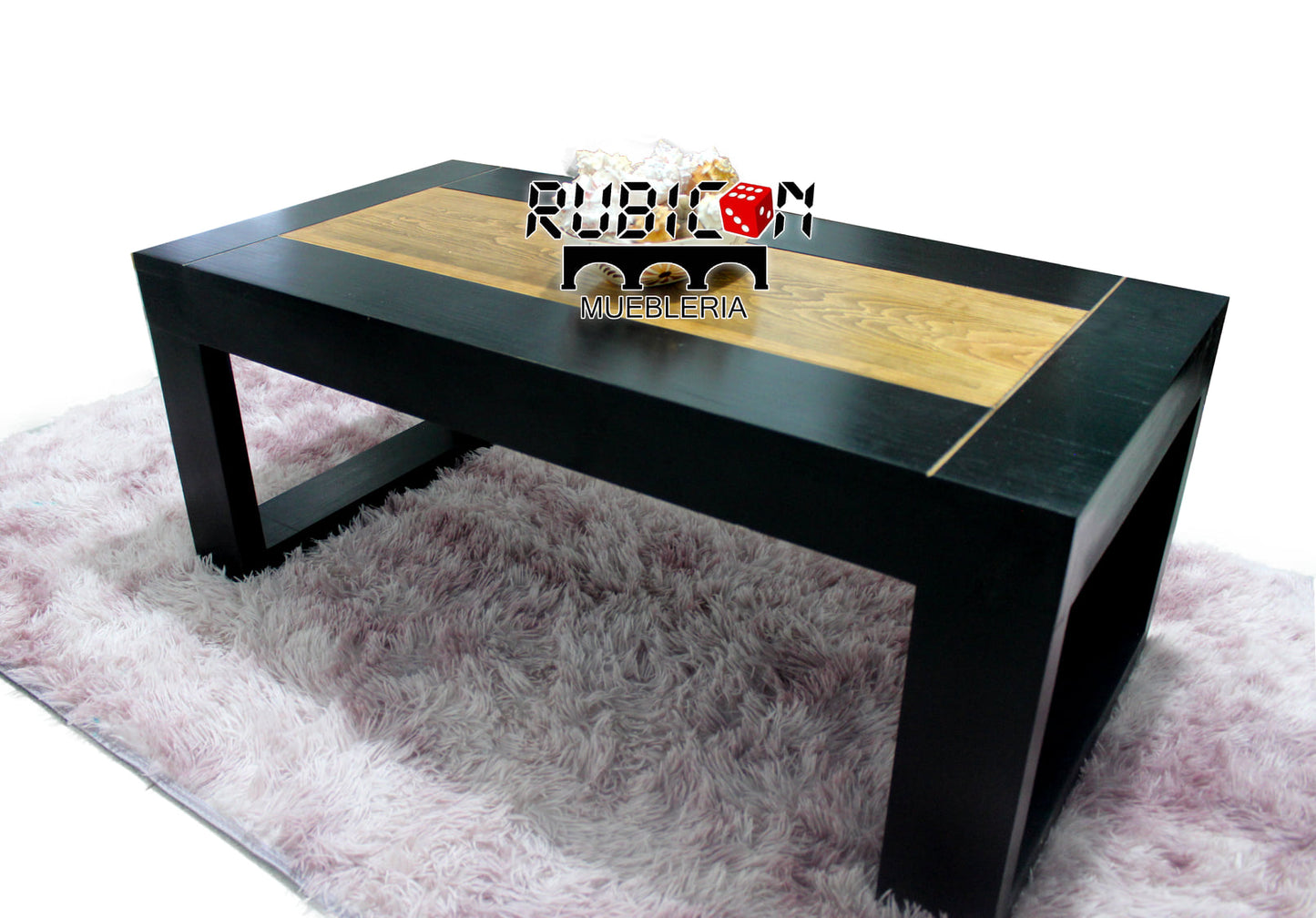 Mesa de centro de madera sólida de pino Mod. Midas
