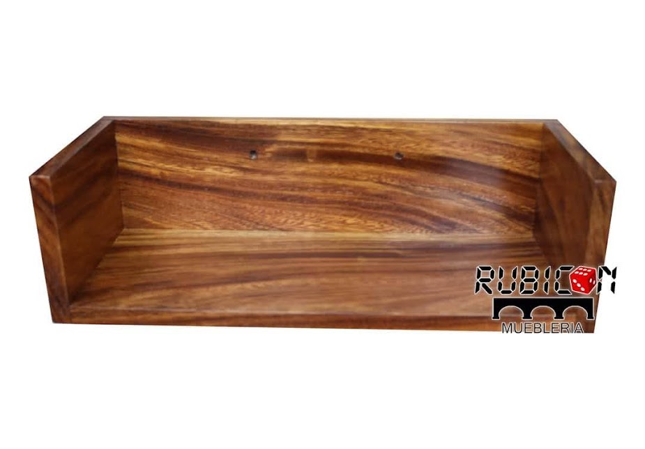 Set 3 repisas porta libros en madera sólida de parota 100% mod.Minerva