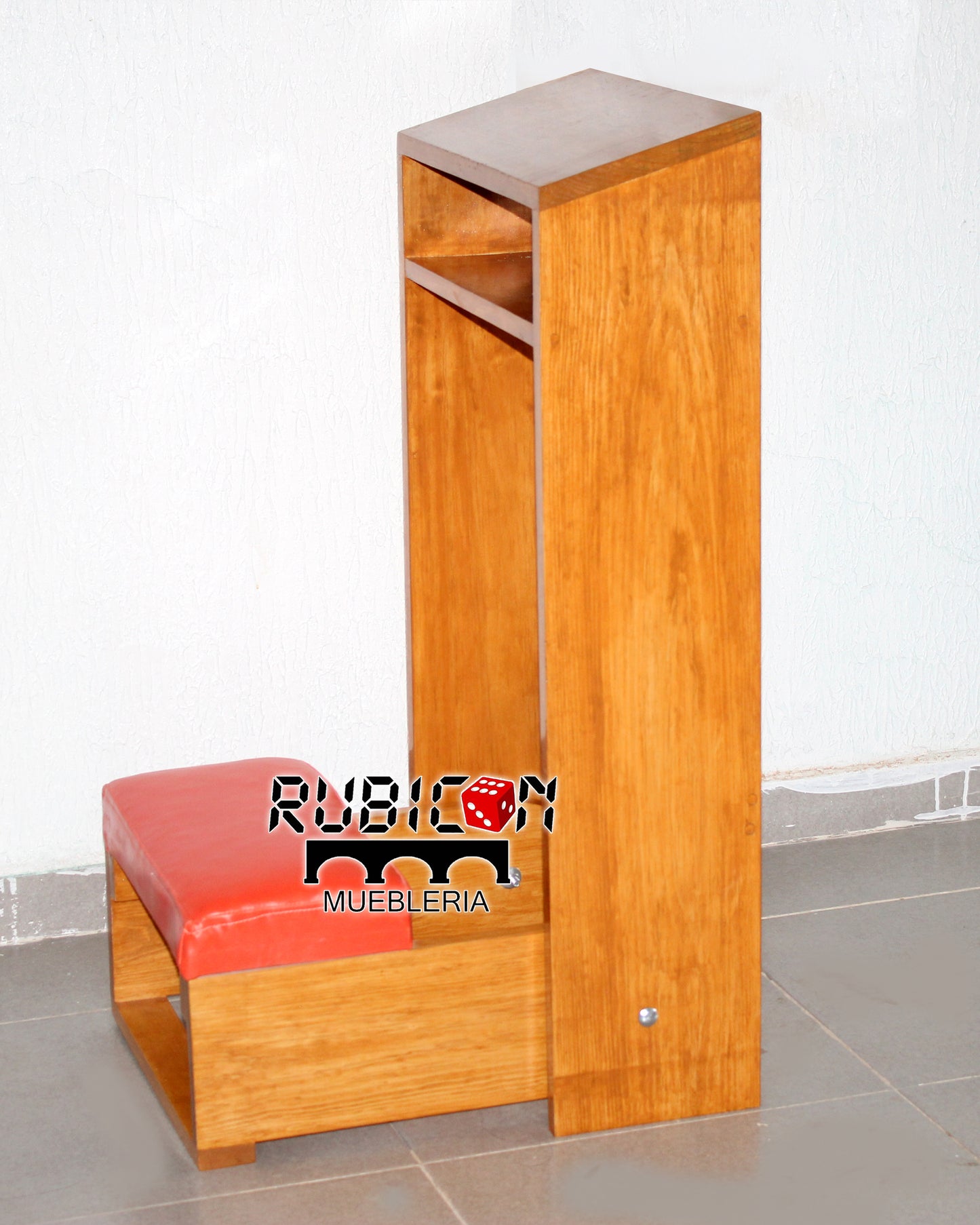 Reclinatorio banco taburete para orar de madera con tapiz