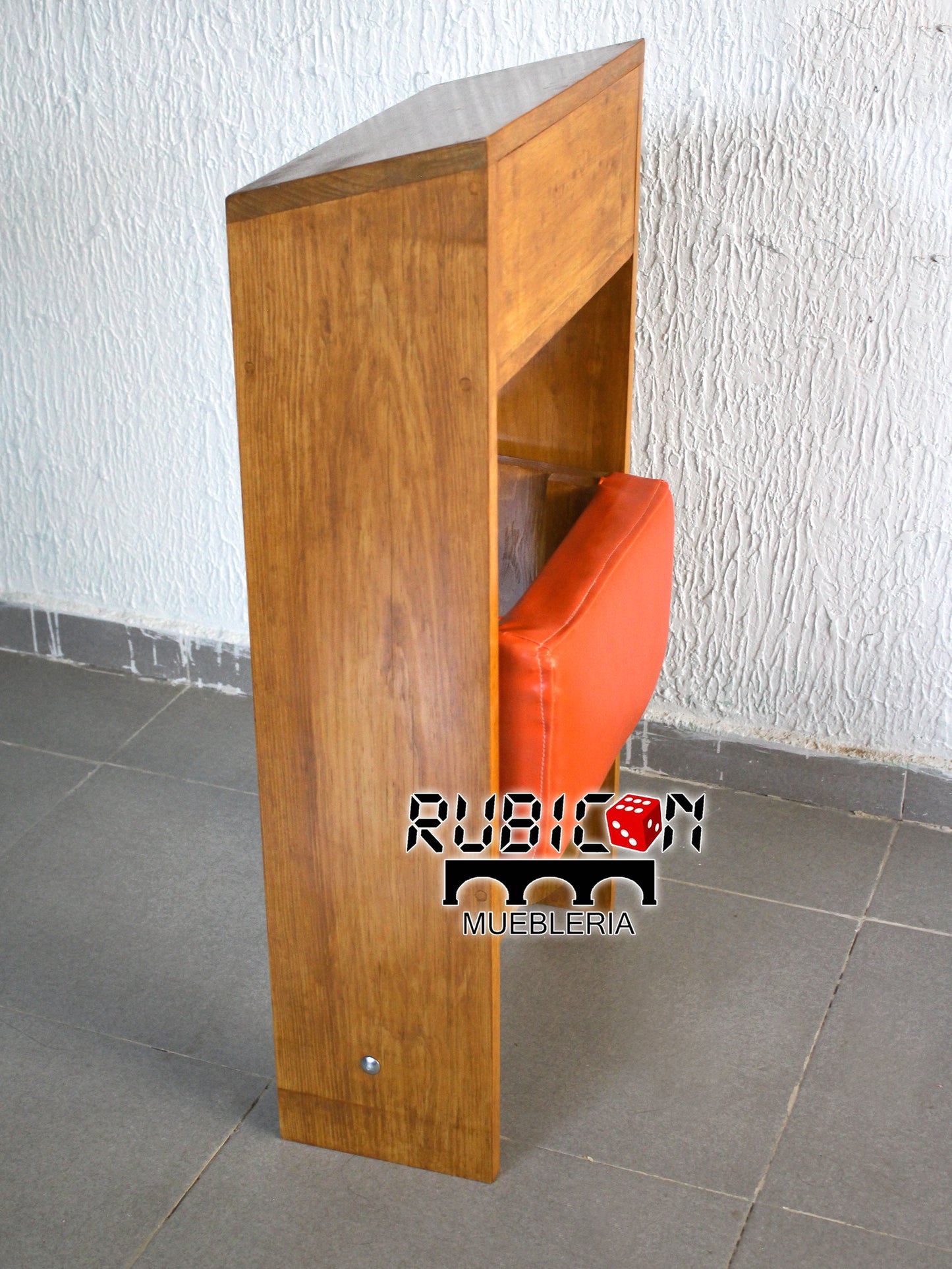 Reclinatorio banco taburete para orar de madera con tapiz