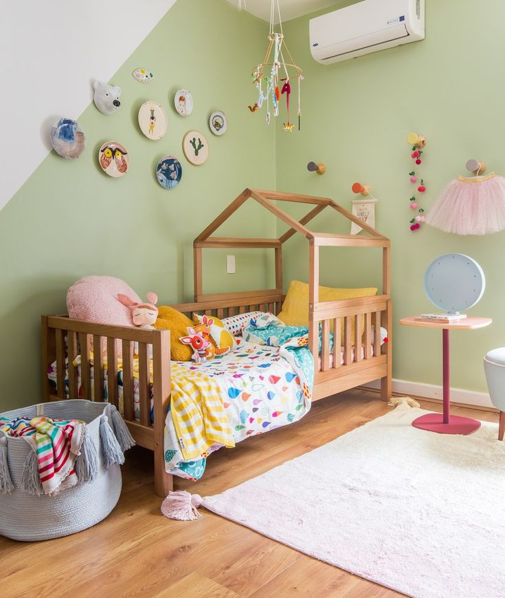 Cama Montessori Infantil De Madera Sólida de pino recamara niños