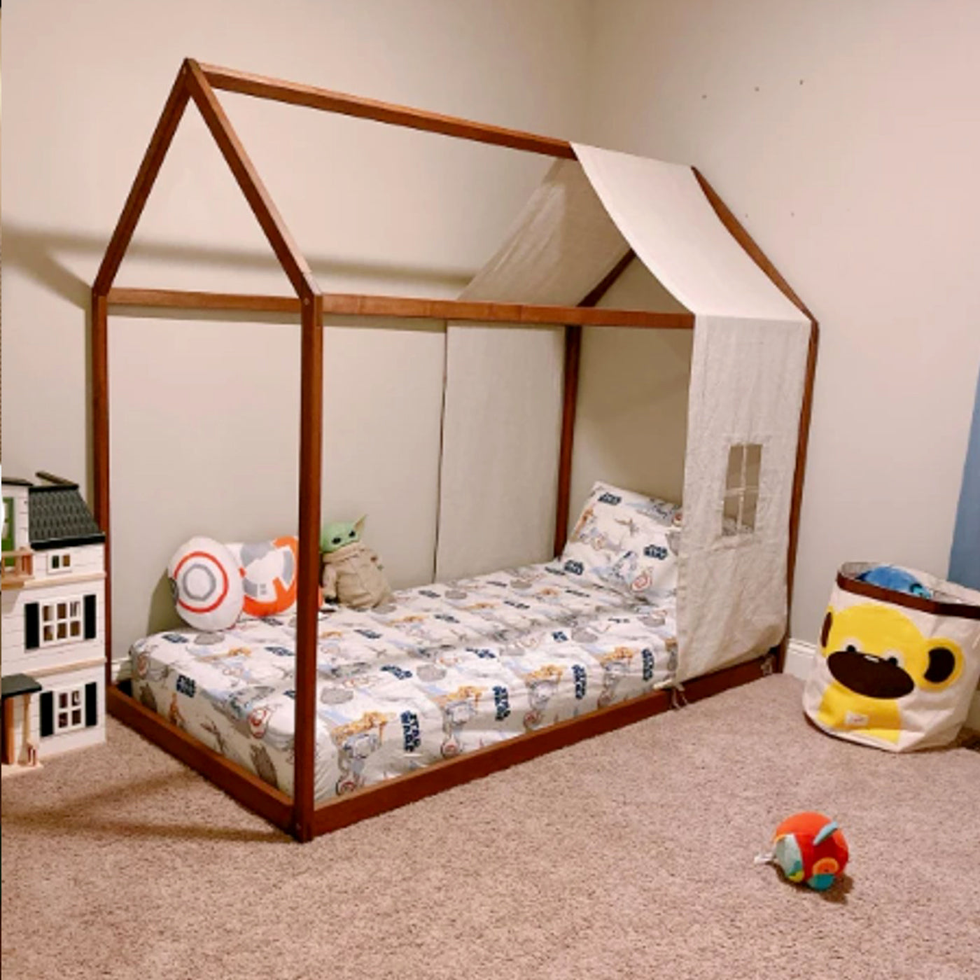 Cama casita Montessori de madera infantil Tipi + vendida