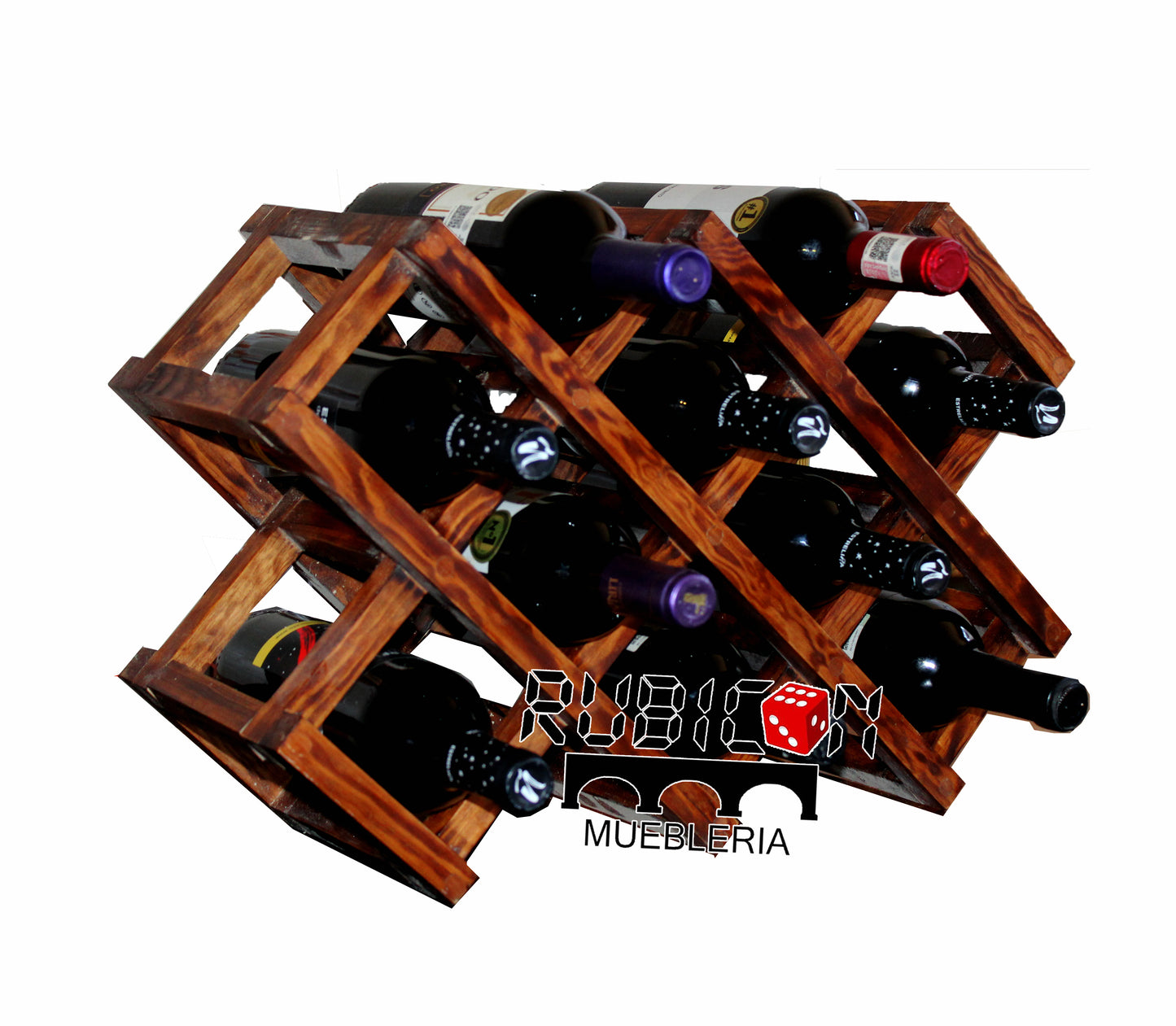 Porta vinos Honey de madera sólida cava