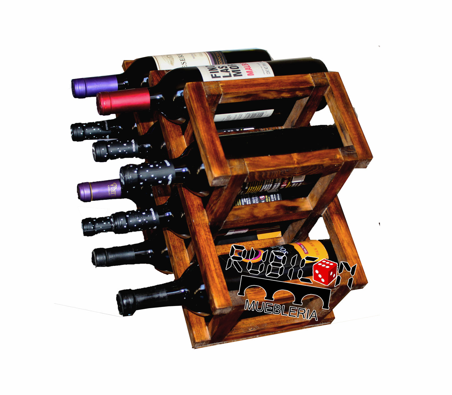 Porta vinos Honey de madera sólida cava