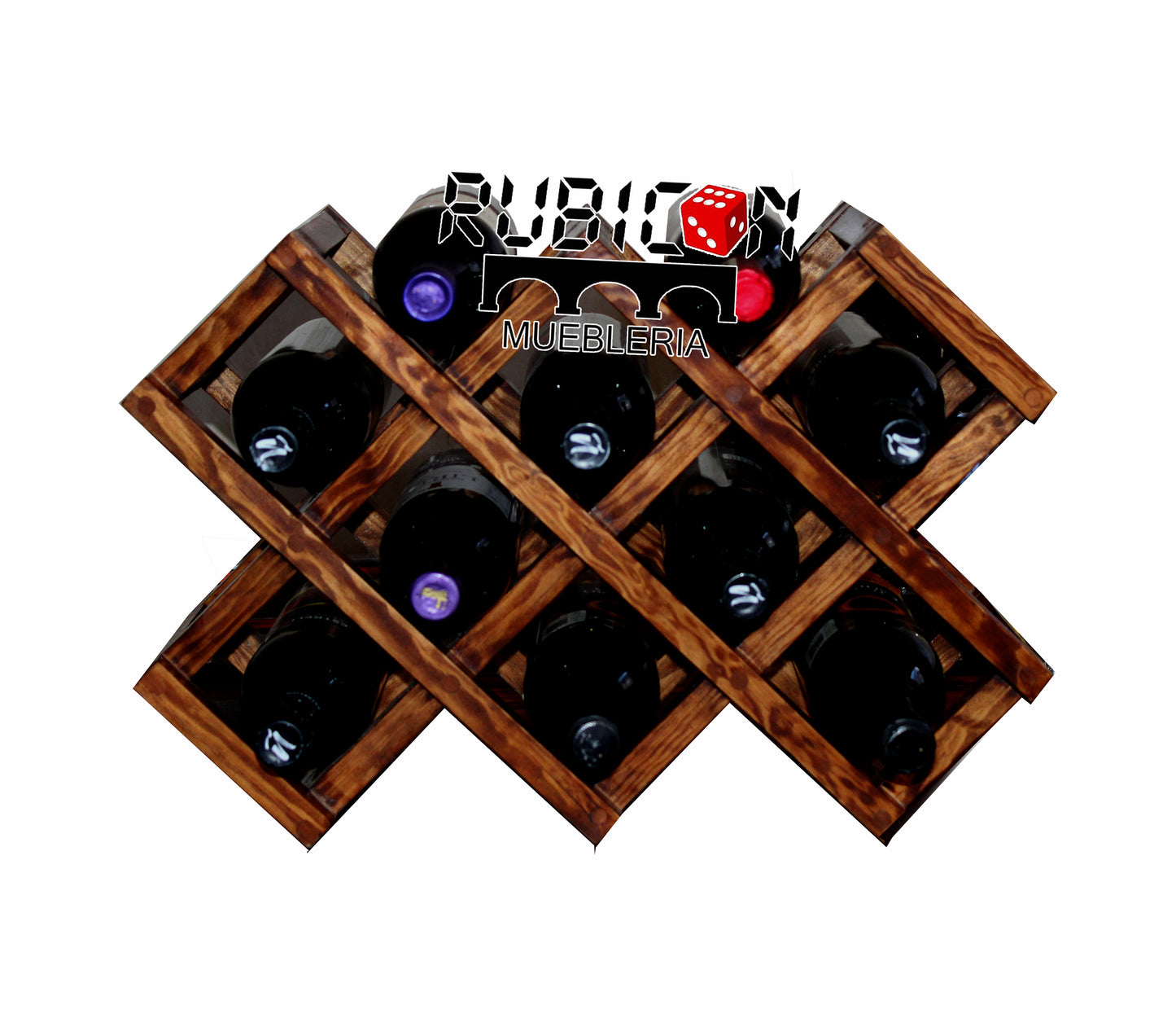 Porta vinos Honey de madera sólida cava
