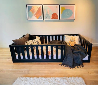 Cama Montessori de madera recámara infantil cuna mod. Argentina 15% Off