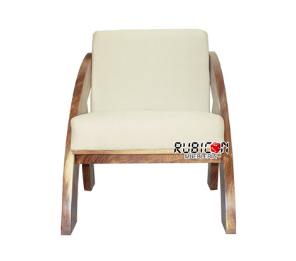 Sillón de madera de parota para sala sofá con cojines mod. Artemis
