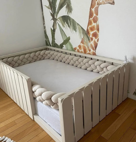 Cama montessori de madera sólida recamara infantil