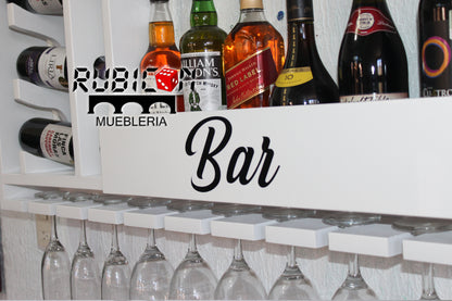 Cantina de madera cava porta botellas soporte de copas Mod. Bar