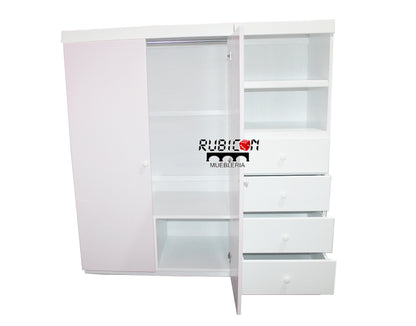 Closet infantil montessori ropero de dos piezas con cajones