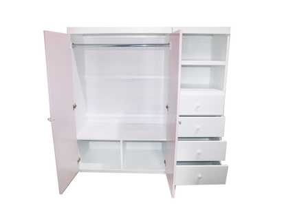 Closet infantil montessori ropero de dos piezas con cajones