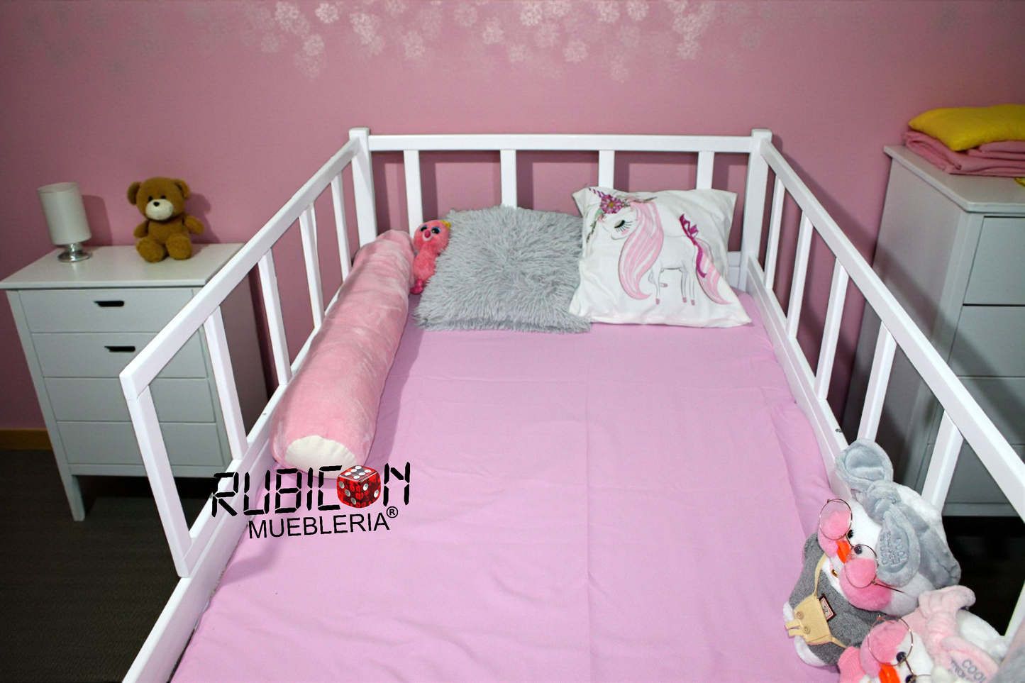 Cama Montessori infantil de madera sólida recámara para niños