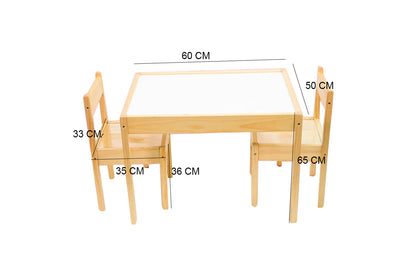 Mesa Montessori con 2 sillas infantil set mesita para niños mod. Lilo