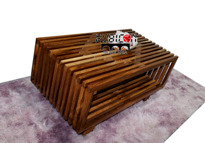 Mesa de centro mod. Dubai en parota mesa de sala