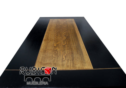 Mesa de centro de madera sólida de pino Mod. Midas