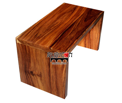Mesa de centro en parota natural 100% estilo minimalista y moderno mod. Grapa