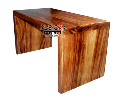 Mesa de centro en parota natural 100% estilo minimalista y moderno mod. Grapa