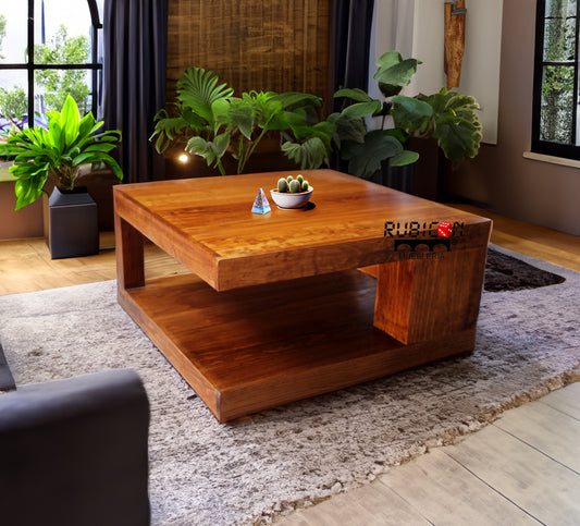 Mesa de centro de madera sólida de pino elegante mod. Navier