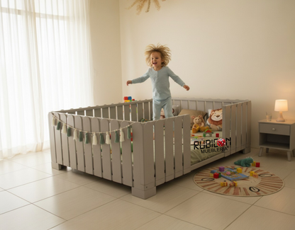 Cama Montessori de madera recamara infantil