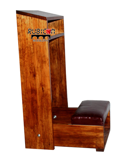 Reclinatorio banco taburete para orar de madera con tapiz