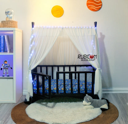 Cama Montessori de madera Casita De Sueños Cuna Tipi