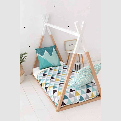 Cama Montessori tipi de madera recámara infantil casita de sueños mod. Tipi