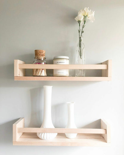 REPISAS DE MADERA ESTILO MONTESSORI ESTANTES FLOTANTES PORTA LIBROS 4pzas