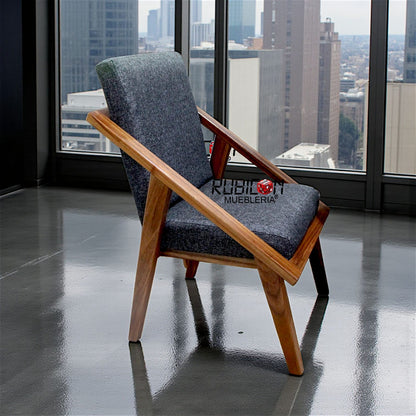 Silla de Madera de Parota 100% con tapiz Silla para Comedor