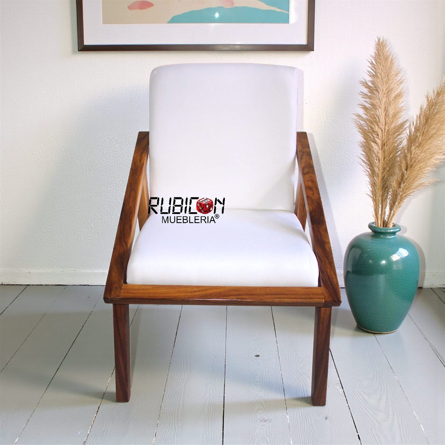 Silla de Madera de Parota 100% con tapiz Silla para Comedor