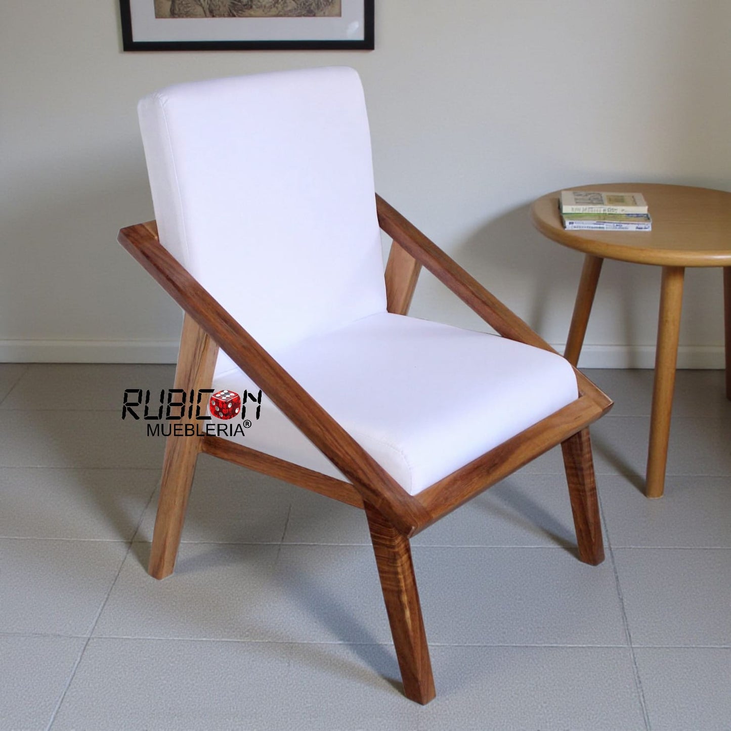 Silla de Madera de Parota 100% con tapiz Silla para Comedor