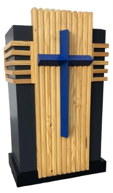 Ambón Para Iglesias Templos Púlpito De Madera Pódium + Ruedas