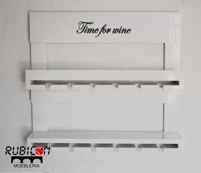 Cava de madera porta vinos flotante cantina mini bar mod. Gengis Khan