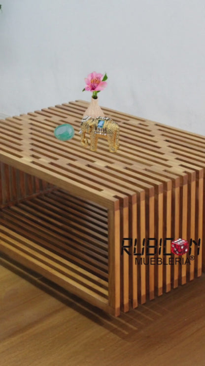 Mesa de centro de madera de pino mesita para sala